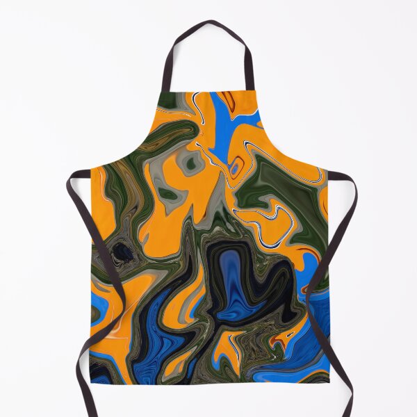 Aperçu de l'œuvre Alto - Contemporary Abstract - Fluid Painting - Marbling Art - Orange, Blue créée et vendue par Studio Grafiikka.