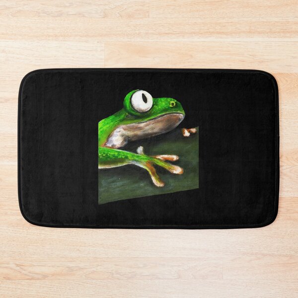 Item preview, Green Frog acrylic painting designed and sold by Funsize-Art.