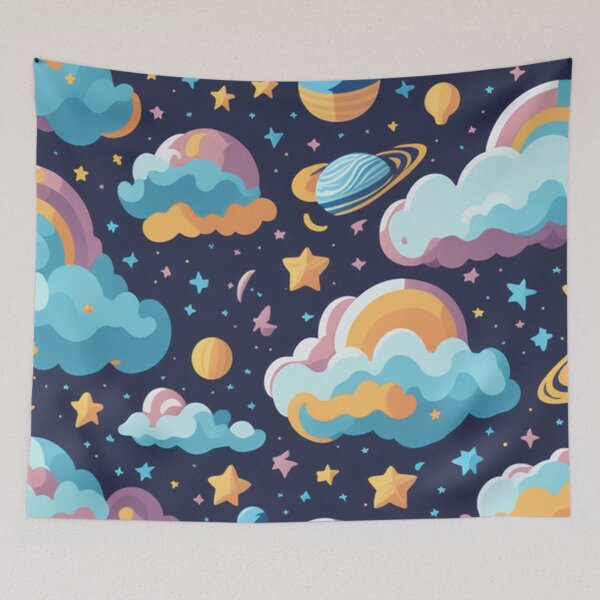 Item preview, Patterns of clouds, planets and stars - Cool Art designed and sold by joejiing.