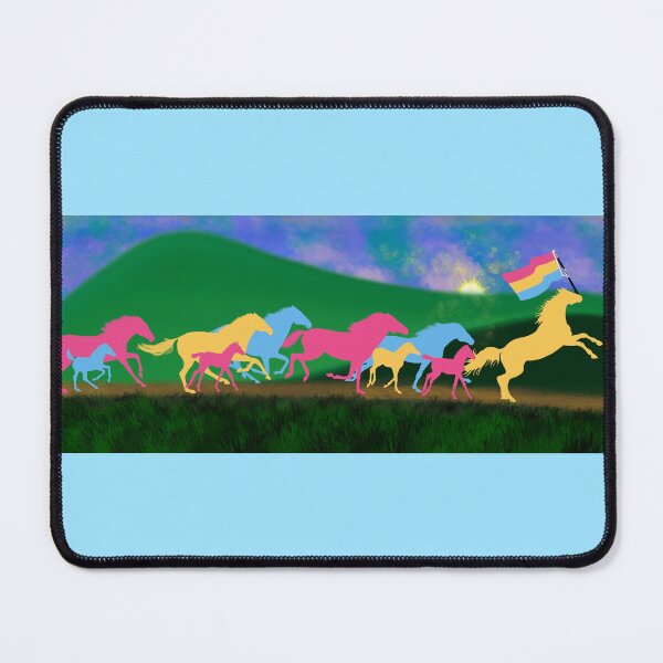 Item preview, Pansexual Pride Horse Herd designed and sold by ARTUOKAY.