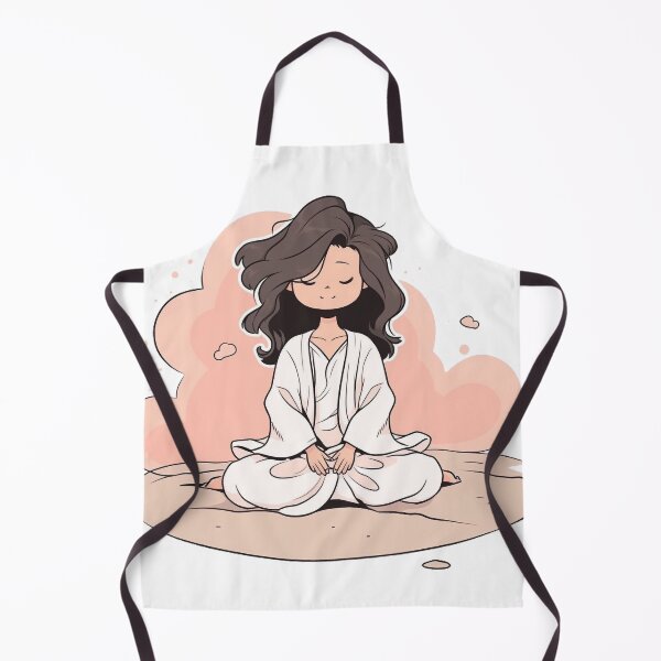 Item preview, Tranquil Sandy Beach Meditation - Cartoon Sticker designed and sold by PaintbrushPlace.