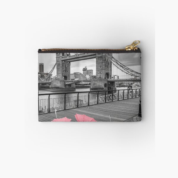 Item preview, Pink umbrellas at Tower bridge designed and sold by assaf.