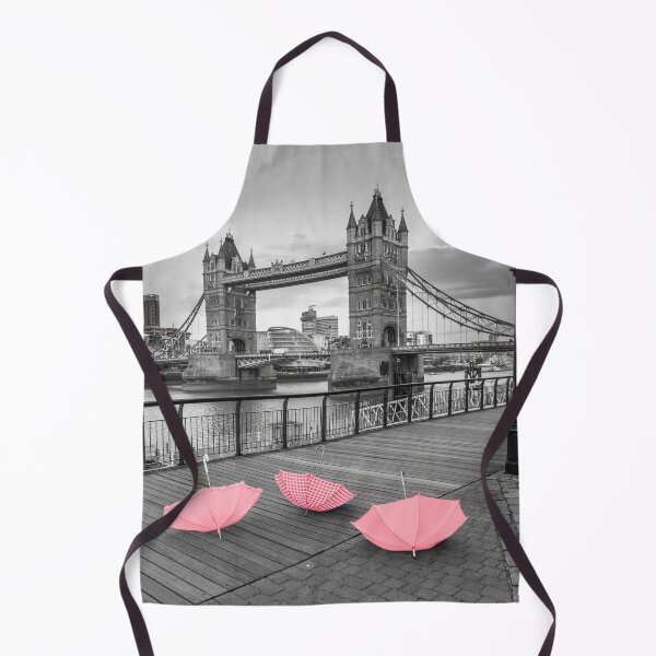 Item preview, Pink umbrellas at Tower bridge designed and sold by assaf.