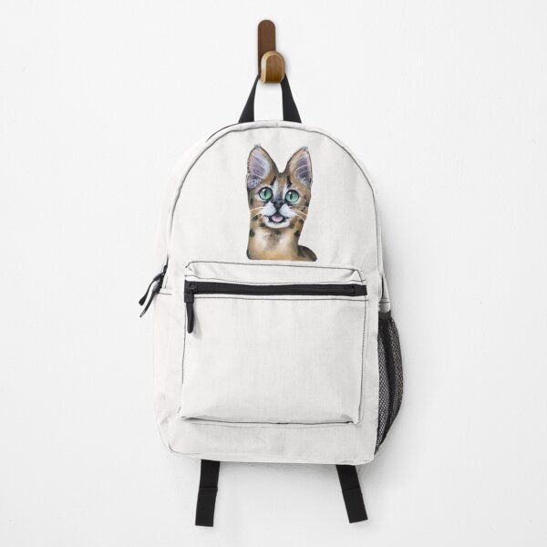 Item preview, Serval cat watercolour painting designed and sold by Funsize-Art.