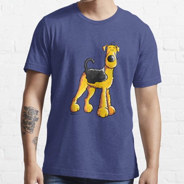 Happy Airedale Terrier Dog Cartoon Essential T-Shirt