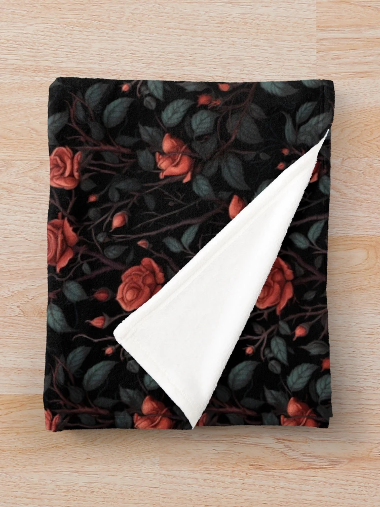 Thumbnail 3 of 6, Throw Blanket, Fine Art Roses Pattern designed and sold by SpDesignsC.
