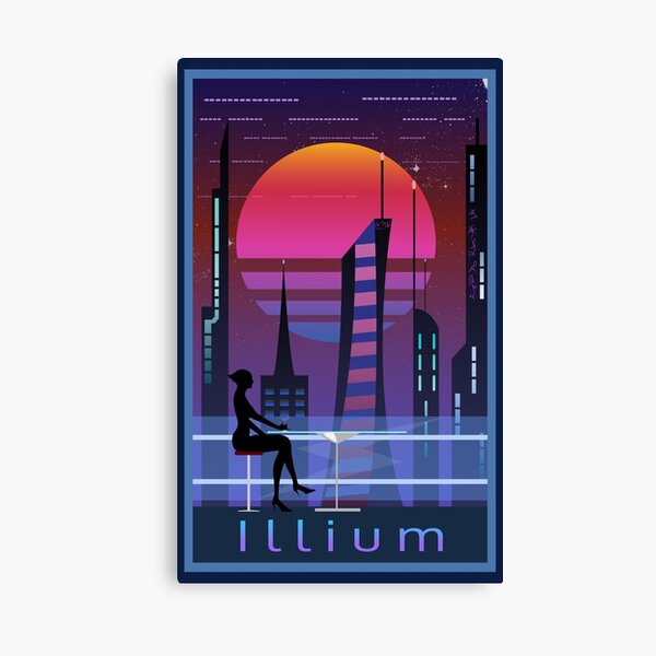 Item preview, Mass Effect Illium Travel Poster Fan Art designed and sold by Simple Posters.