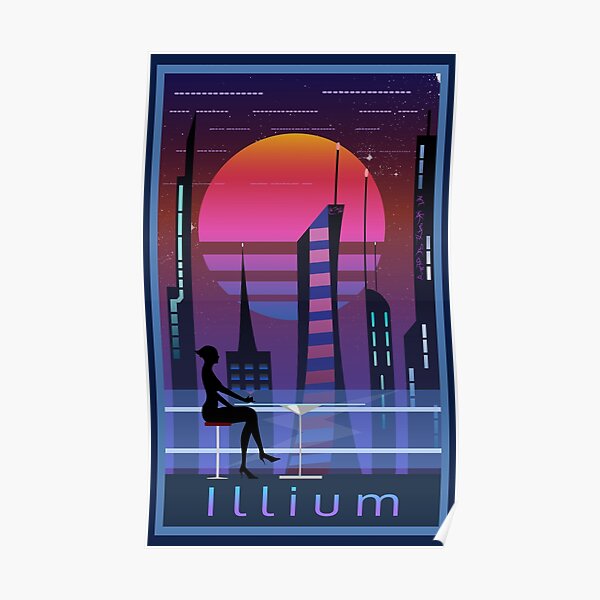 Mass Effect Illium Travel Poster Fan Art Poster