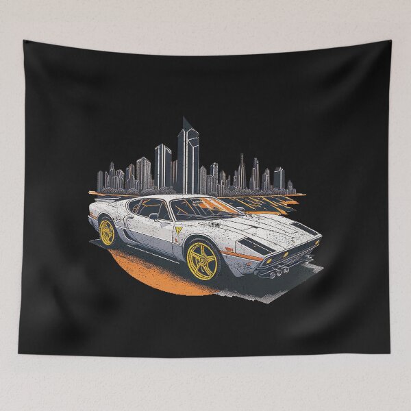 Item preview, Sport car retro style , City landscape designed and sold by TheBlackCircle.