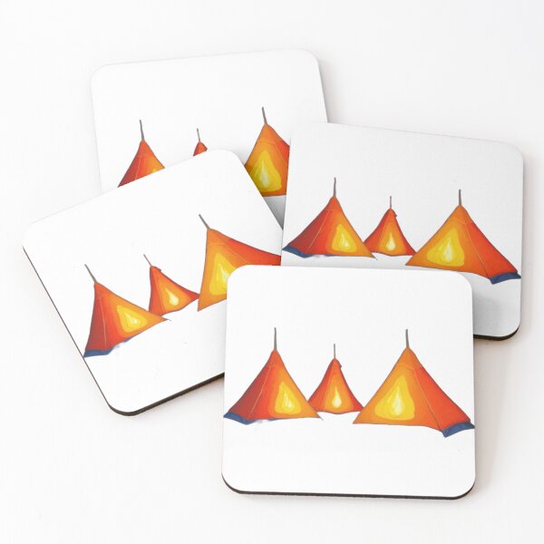 Item preview, a group of campers gathered around a crackling campfire under a starry sky 	 designed and sold by miyarumamkaw.