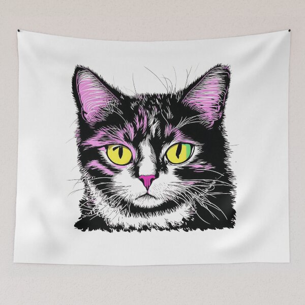 Item preview, ''Cat, digital painting, comics style'' designed and sold by OsvaldoRamosArt.