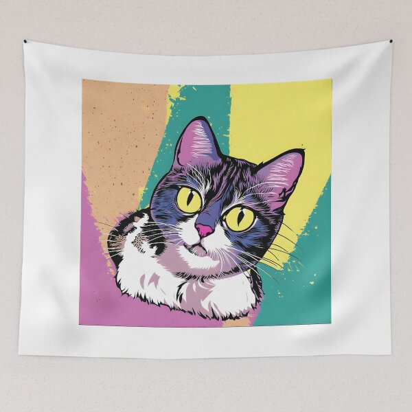 Item preview, ''Cat, digital painting, comics style'' designed and sold by OsvaldoRamosArt.