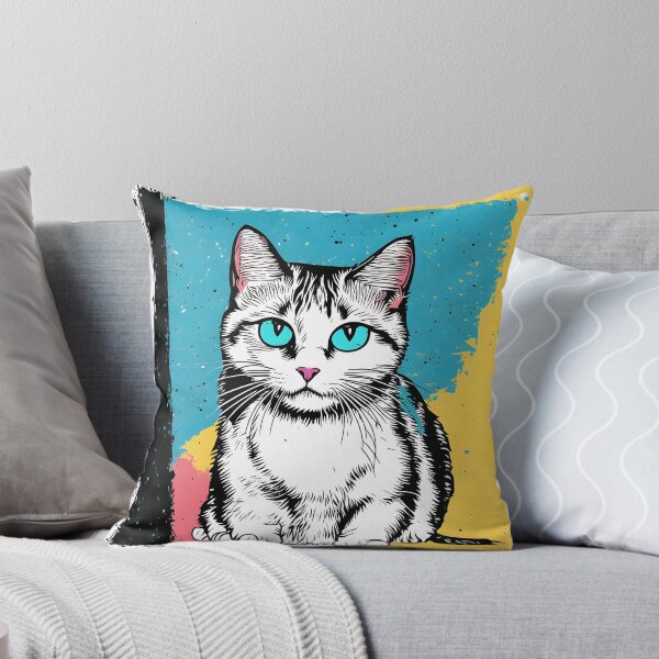 Item preview, ''Cat, digital painting, comics style'' designed and sold by OsvaldoRamosArt.