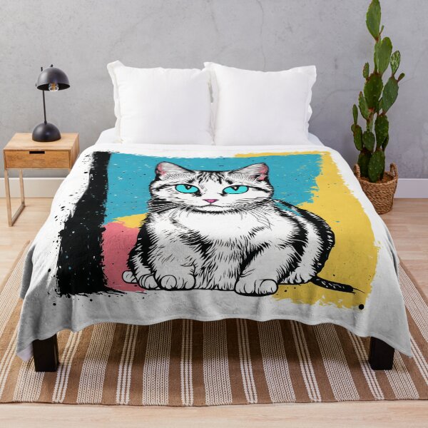 Item preview, ''Cat, digital painting, comics style'' designed and sold by OsvaldoRamosArt.