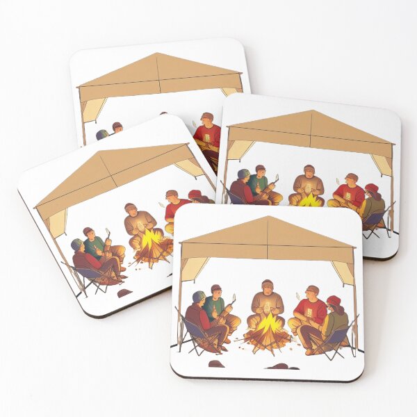 Item preview, A group of campers sits around a campfire 	 designed and sold by piluujulus.