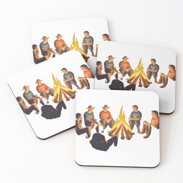 Item preview, A group of campers sits around a campfire 	 designed and sold by miyarumamkaw.