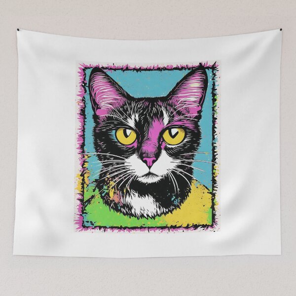Item preview, ''Cat, digital painting, comics style'' designed and sold by OsvaldoRamosArt.