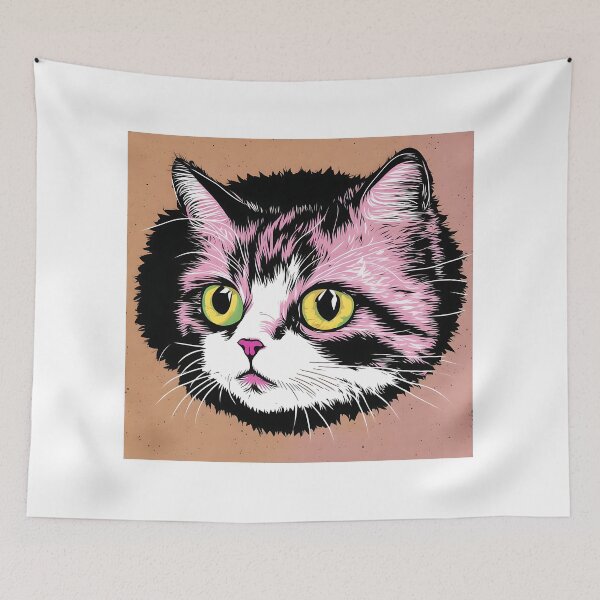 Item preview, ''Cat, digital painting, comics style'' designed and sold by OsvaldoRamosArt.