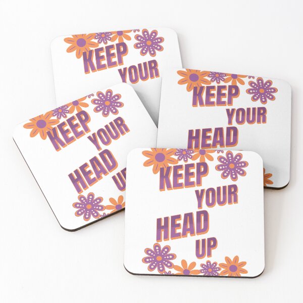 Item preview, Keep your head up - uplifting & inspiring quote designed and sold by CyberWindow.