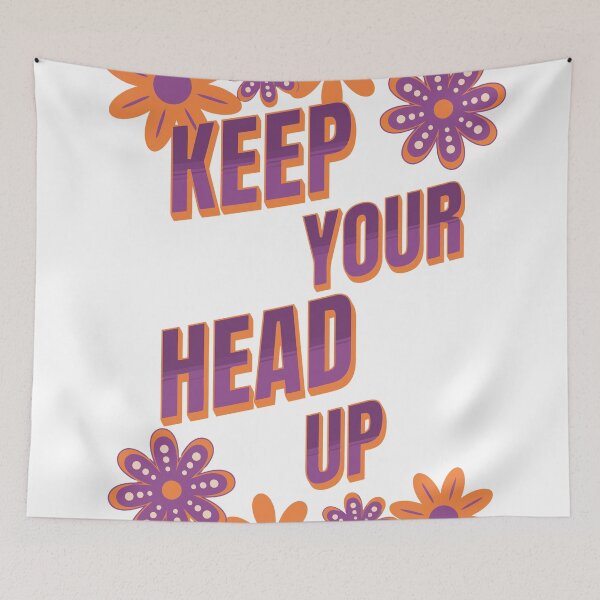 Item preview, Keep your head up - uplifting & inspiring quote designed and sold by CyberYogi.