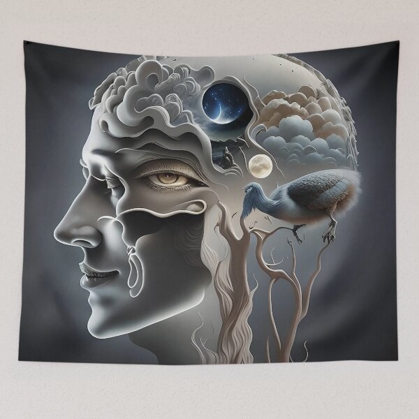 Item preview, Inner Infinity of the Cosmic Brain Surreal Art designed and sold by artmanikin.