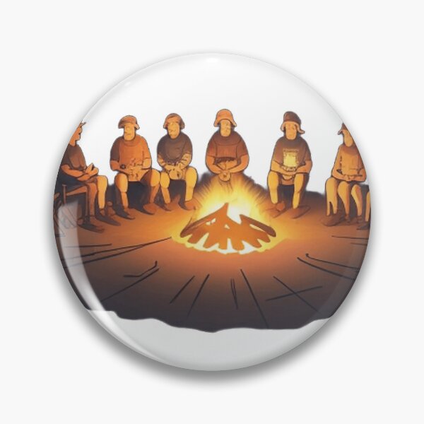 Item preview, A group of campers sits around a campfire 	 designed and sold by azhimabiskrae.