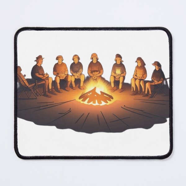 Item preview, A group of campers sits around a campfire 	 designed and sold by azhimabiskrae.