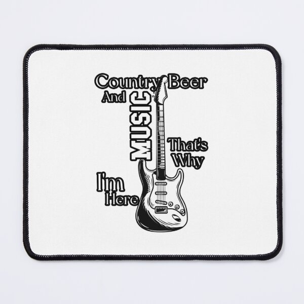 Item preview, Country Music and Beer That's Why I'm Here designed and sold by BroderiRolfson.