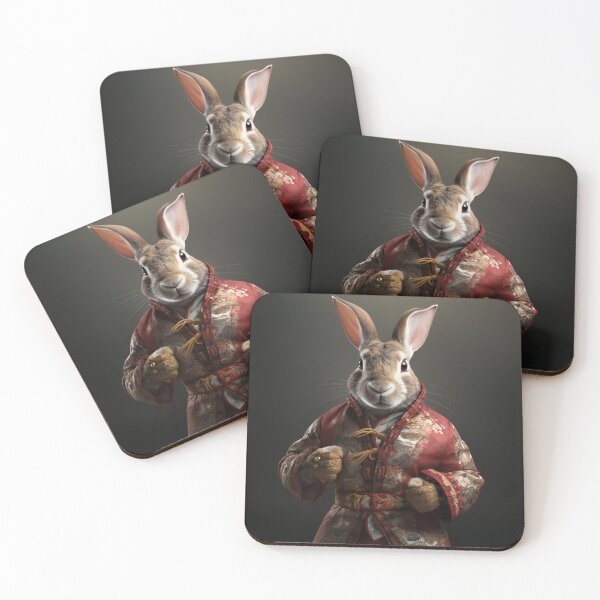 Item preview, Karate Kicks Rabbit designed and sold by Cuddly-Cottons.