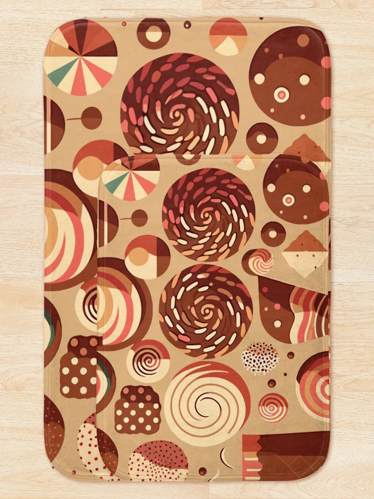 Thumbnail 5 of 6, Bath Mat, Choco Pattern designed and sold by Amir Faysal.