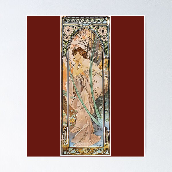 Item preview, Alphonse Mucha - Evening Reverie iPhone Case 	 designed and sold by qbdzcfwrtxc67.