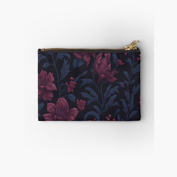 Item preview, Charming Garden-Inspired Pattern - Red Flowers and Leaves on Black designed and sold by cocomikozza.