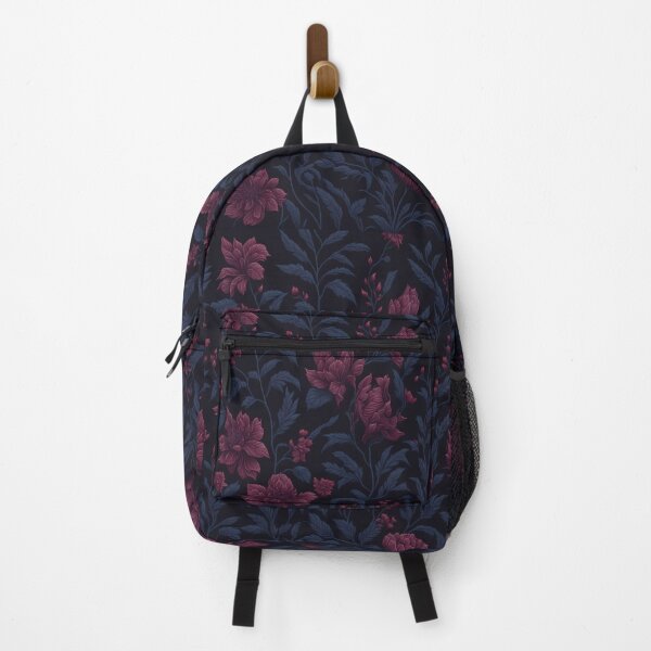 Item preview, Charming Garden-Inspired Pattern - Red Flowers and Leaves on Black designed and sold by cocomikozza.