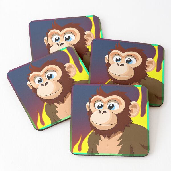 Item preview, monkey man with flames 2023 tileartwork designed and sold by tileartwork.