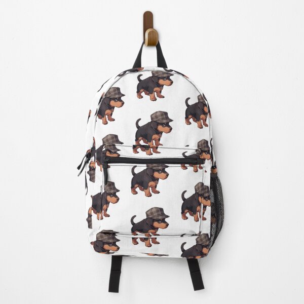 Item preview, Curious Baby Rottweiler Detective Sniffing Cartoon Sticker designed and sold by PaintbrushPlace.