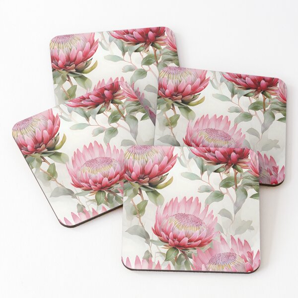 Item preview, King Protea Watercolour Tile-Art [Large] designed and sold by dinkeydonkey.