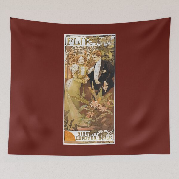 Item preview, Alphonse Mucha - Flirt iPhone Case 	 designed and sold by qbdzcfwrtxc67.