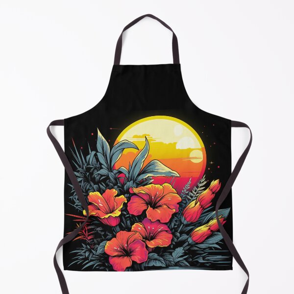 Item preview, 80s style vibrant flowers and the sun designed and sold by candlewithhare.