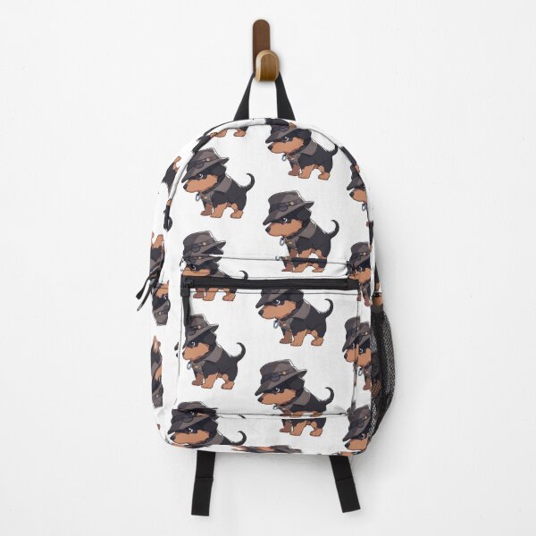 Item preview, Curious Baby Rottweiler Detective Sniffing Cartoon Sticker designed and sold by PaintbrushPlace.