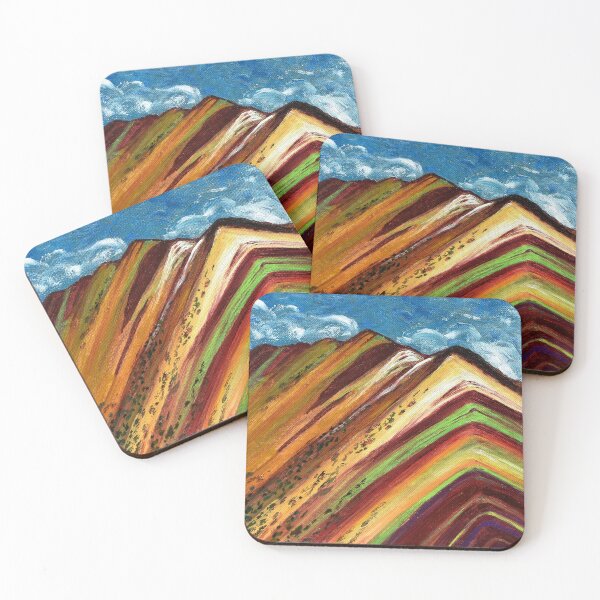 Item preview, Rainbow mountains in Peru painting designed and sold by mariya-ivanova.