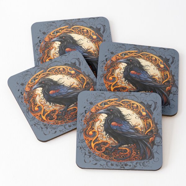 Item preview, Black Raven Swirling Vortex designed and sold by KumbayArt.