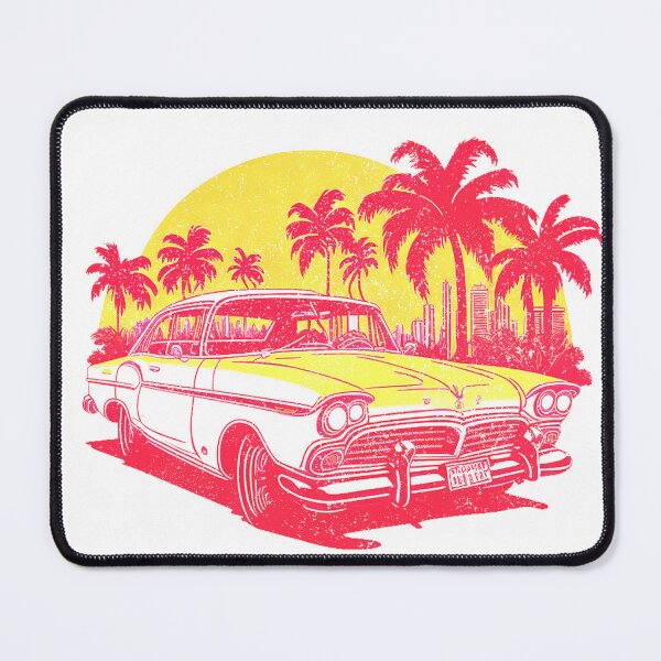 Item preview, Vintage car ,Sunset on the Beach , Vacation time designed and sold by TheBlackCircle.