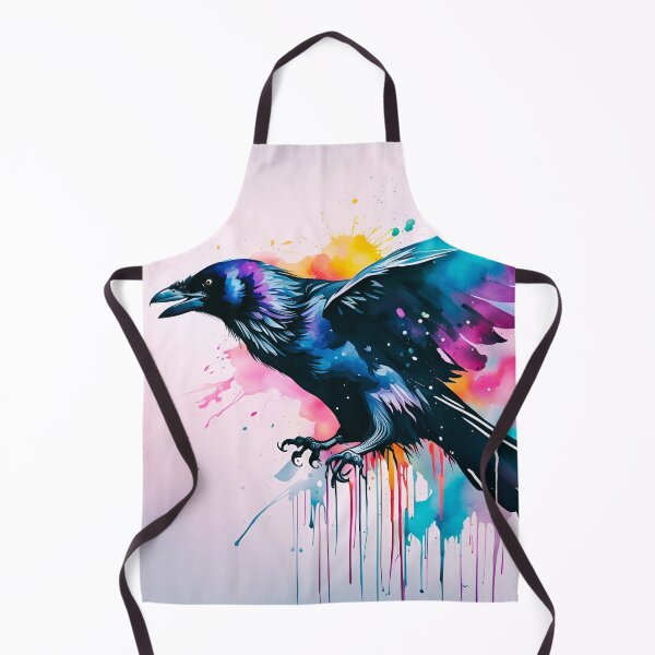 Item preview, Vibrant Watercolor Raven in Flight designed and sold by WitchyWare.