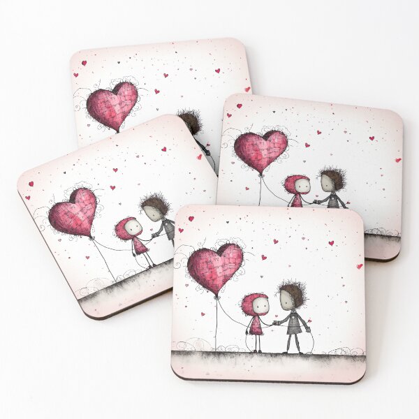 Item preview, Stickfigure love - big pink heart designed and sold by miss-keysmash.