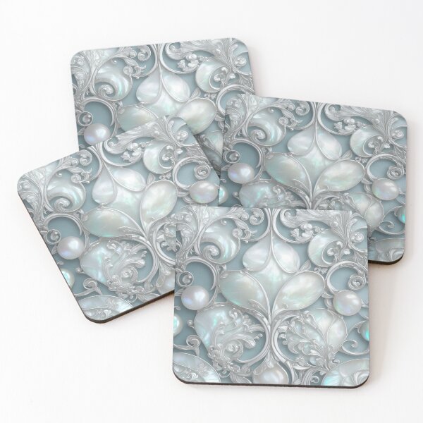 Item preview, Ornate carved fantasy mother of pearl illustration designed and sold by ArtyBuys.