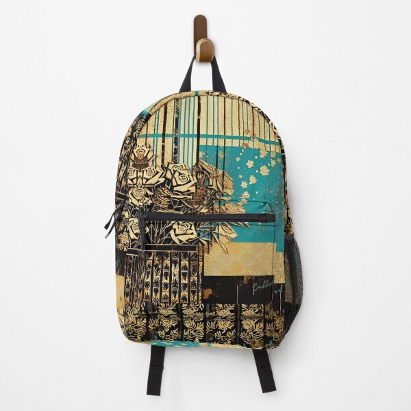 Item preview, TEAL AND GOLD ,ROSES BY CALLISC ARTS designed and sold by CallisC-Arts.