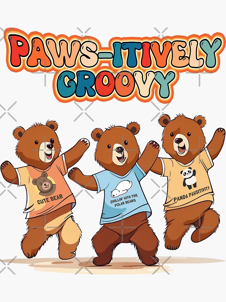 Dancing Bears Mini Sticker (Free Gift)