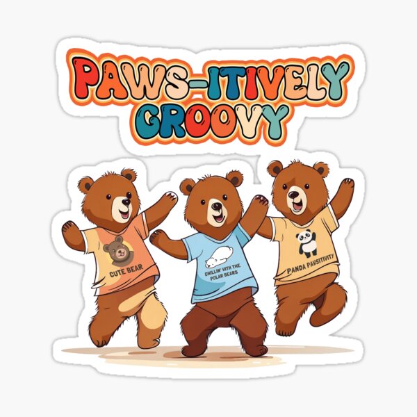 Dancing Bears Mini Sticker (Free Gift)