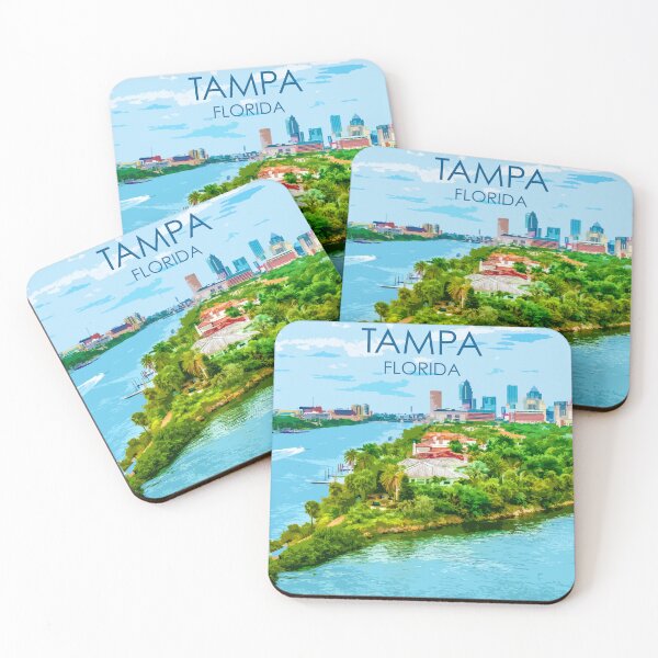 Item preview, Tampa, Florida, USA, Print designed and sold by summattodraw.