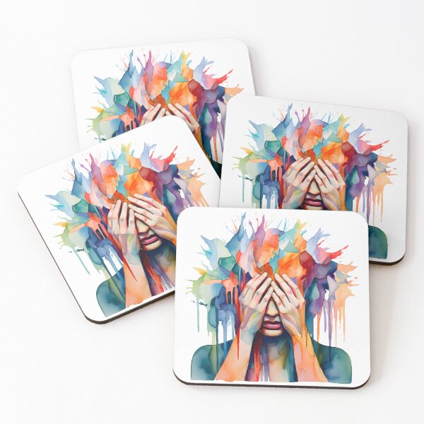 Item preview, Captivating Beauty Shy Female Watercolour Portrait designed and sold by DaliusD.